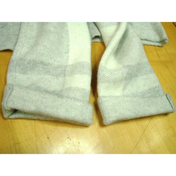 Cyrus Womens Lg Sweater Gray Plaid Open Front Long Cardigan Duster Soft Pockets - Picture 12 of 12